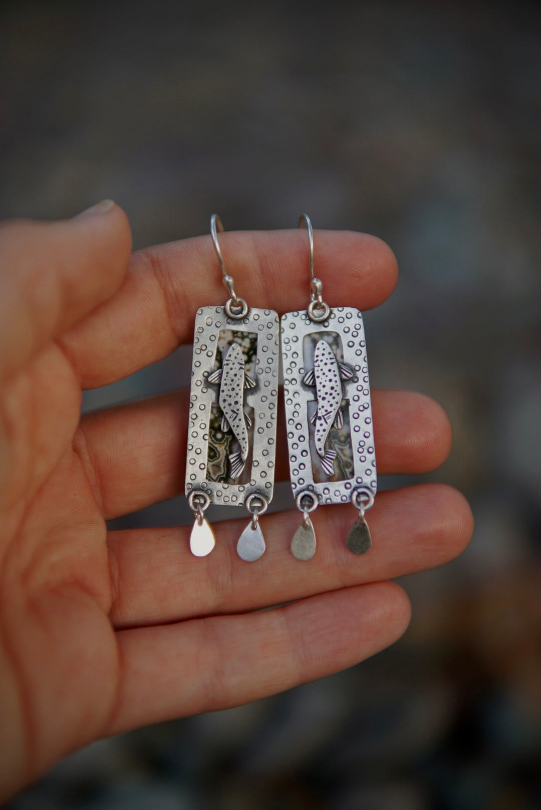 Against the Flow Earrings - Reversible