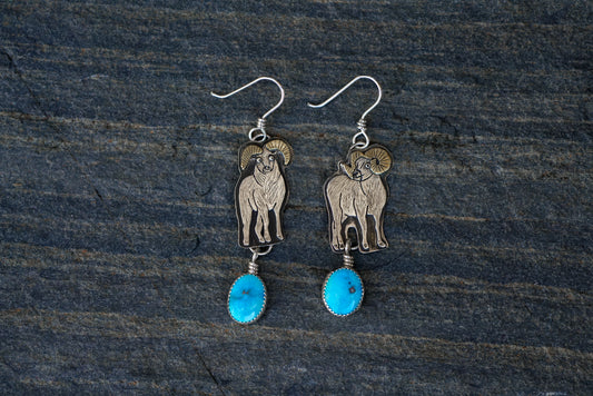 Big Horn Sheep Earrings