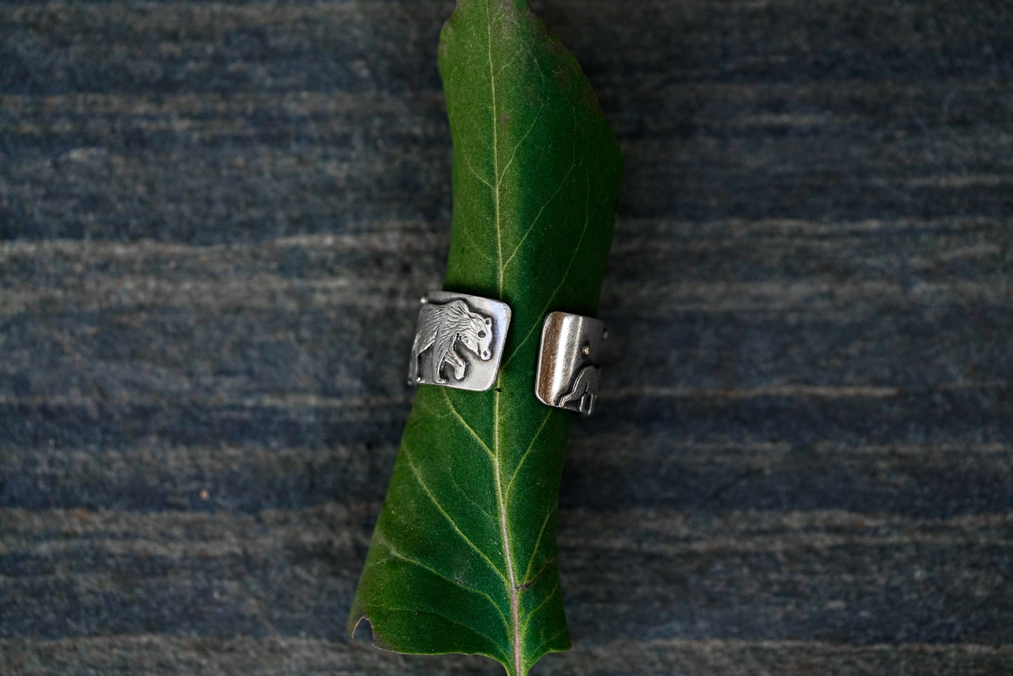 Grizzly Bear & Cubs Ring - Adjustable