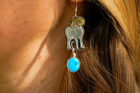 Big Horn Sheep Earrings