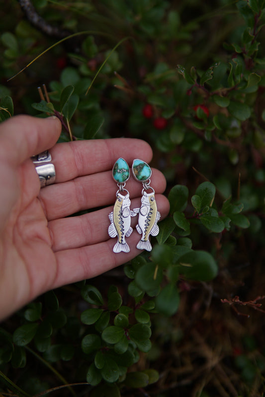 Large Mouth Bass Studs - Medium
