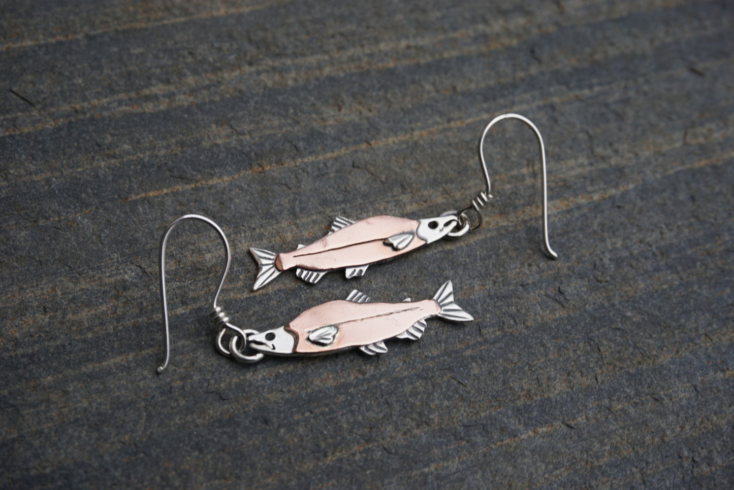 Salmon Earrings - Sockeye (Red)