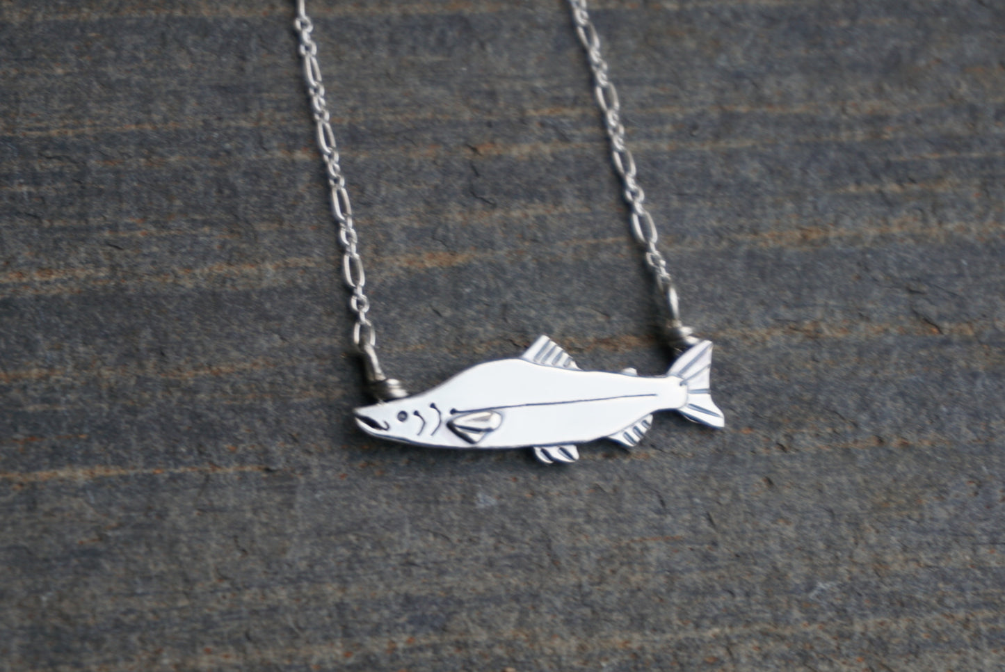 Salmon Necklace - Coho (Silver)