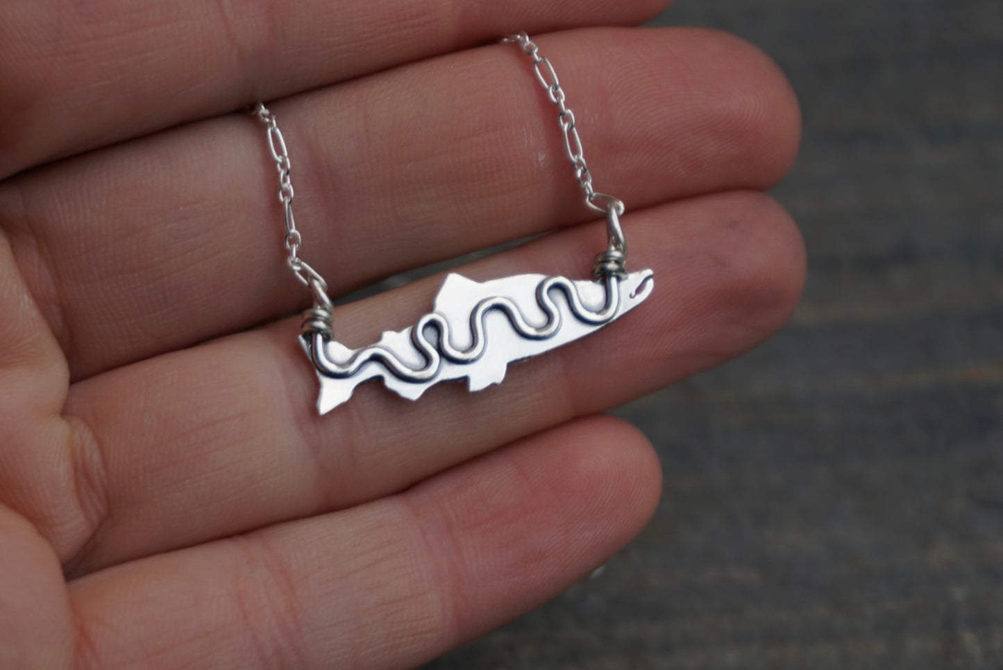 Salmon Necklace - Coho (Silver)