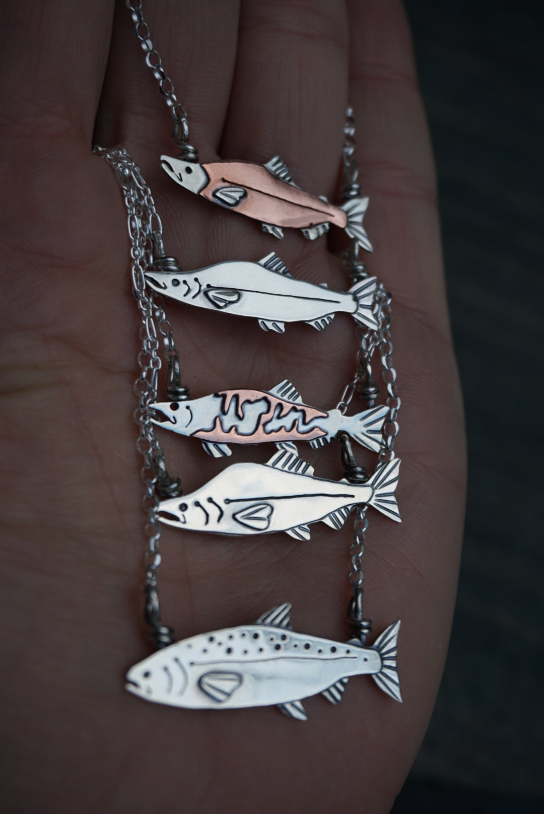 Salmon Necklace - Pink (Humpy)