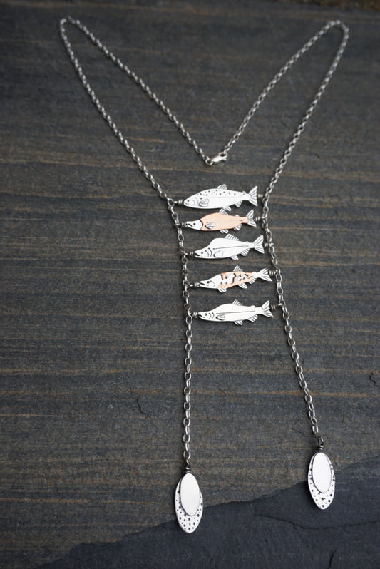 Salmon Queen - Fish Ladder Necklace — Made to Order!