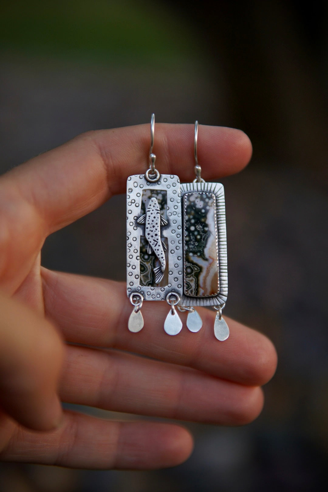 Against the Flow Earrings - Reversible