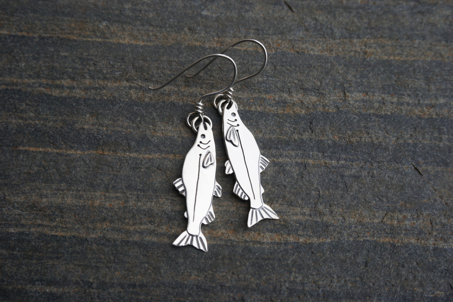 Salmon Earrings - Coho (Silver)