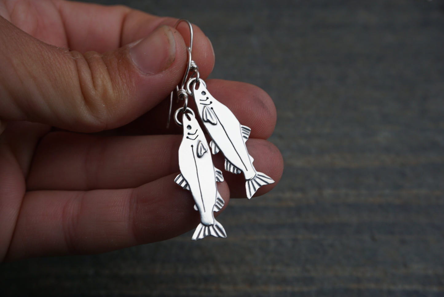 Salmon Earrings - Coho (Silver)