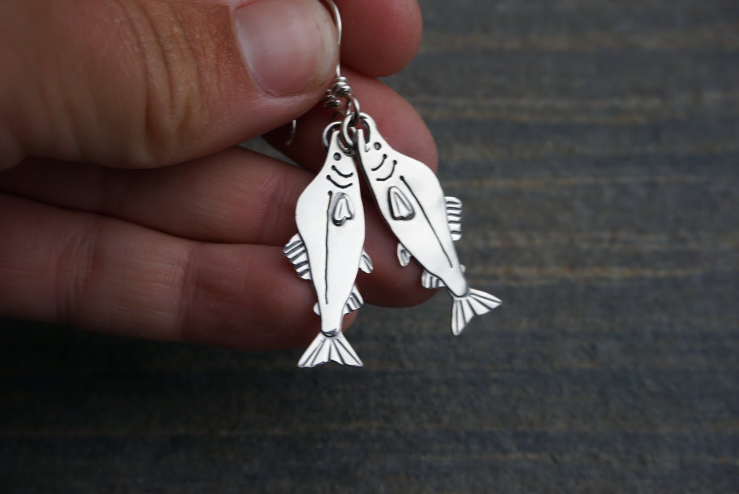 Salmon Earrings - Pink (Humpy)