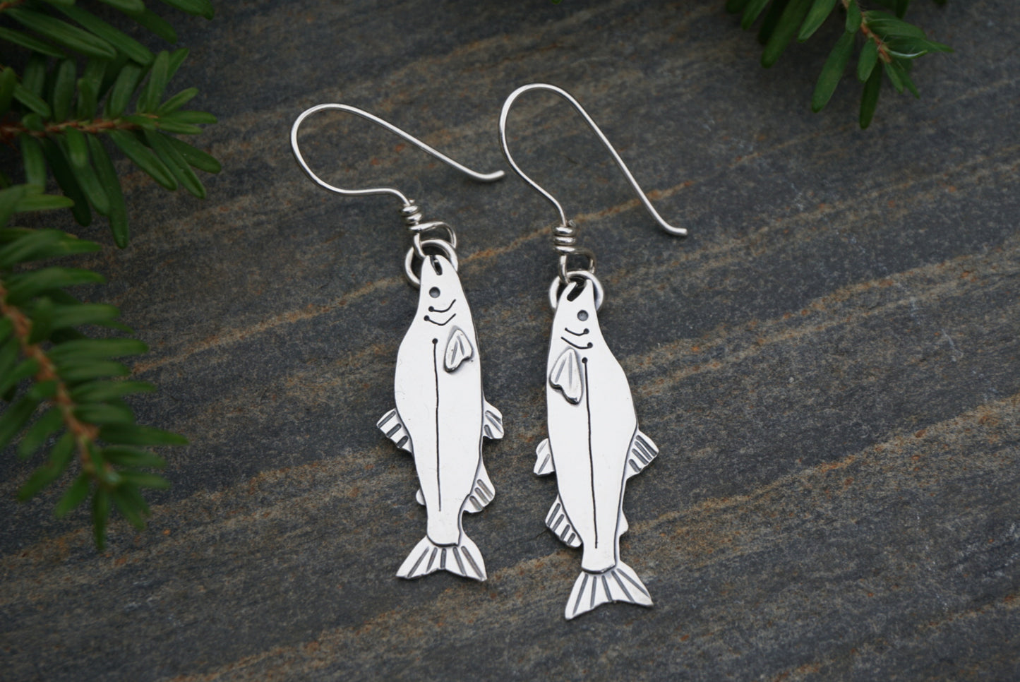 Salmon Earrings - Coho (Silver)