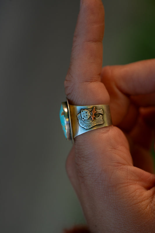 Bear & Balsam Root Ring - Size 8