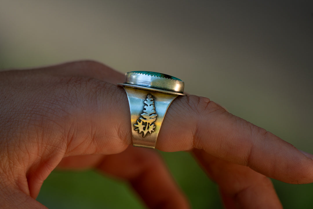 Lupine & Trout Ring - Size 8.5