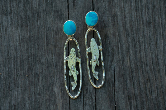 Upstream Trout Earrings