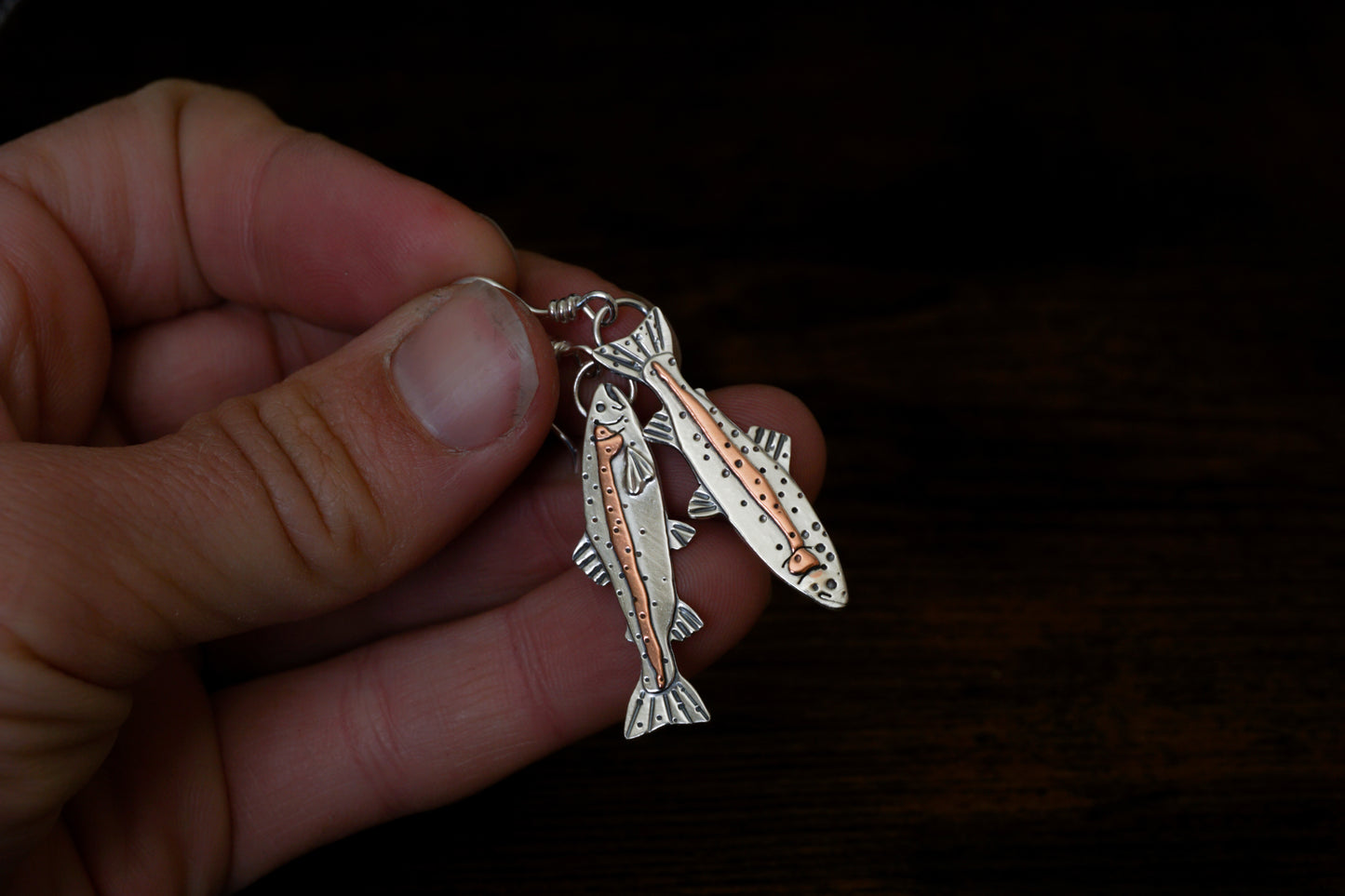 Rainbow Trout Earrings