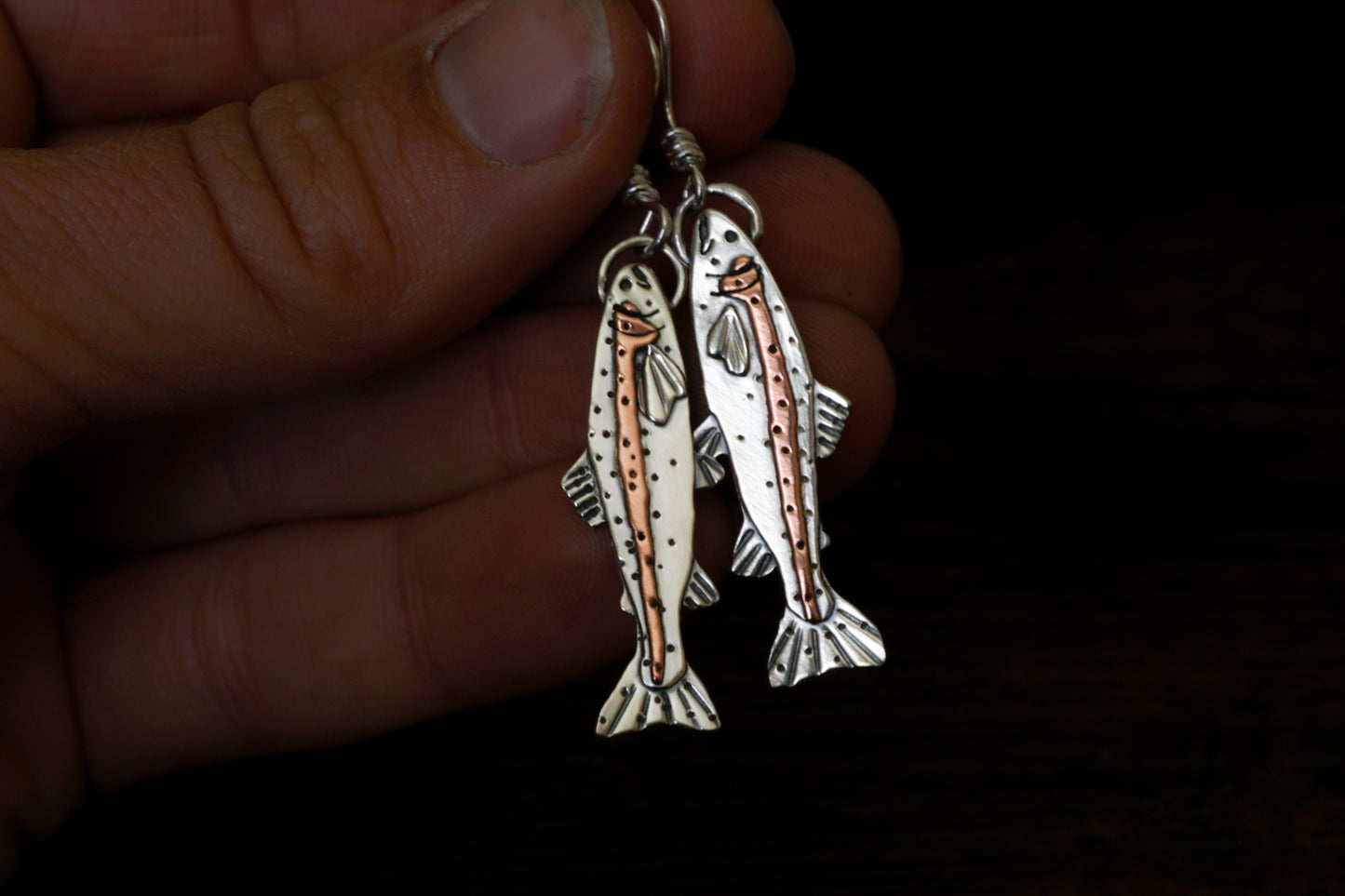 Rainbow Trout Earrings