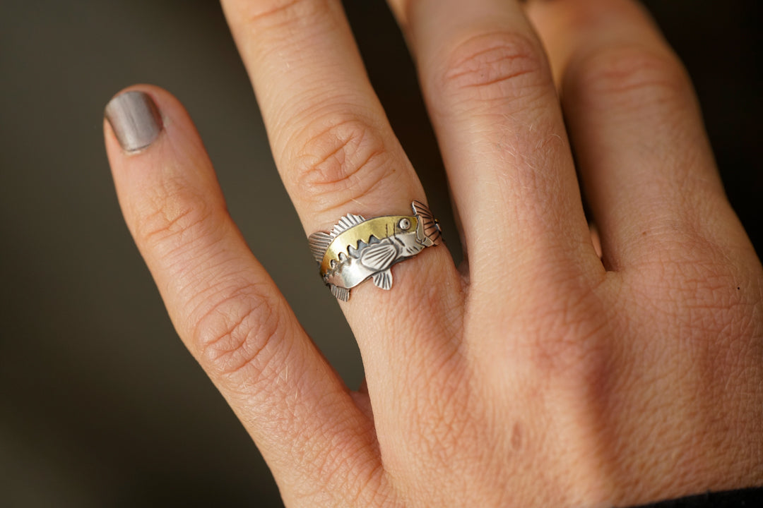 Large Mouth Bass Ring - Made to Order