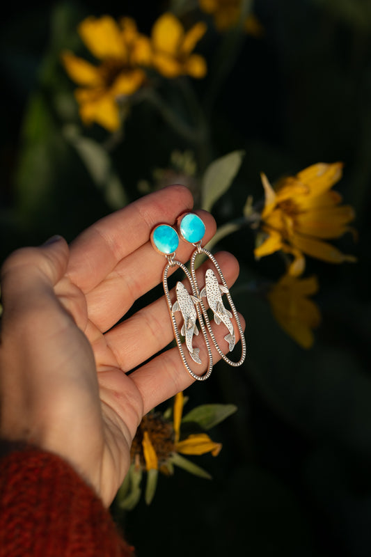 Upstream Trout Earrings
