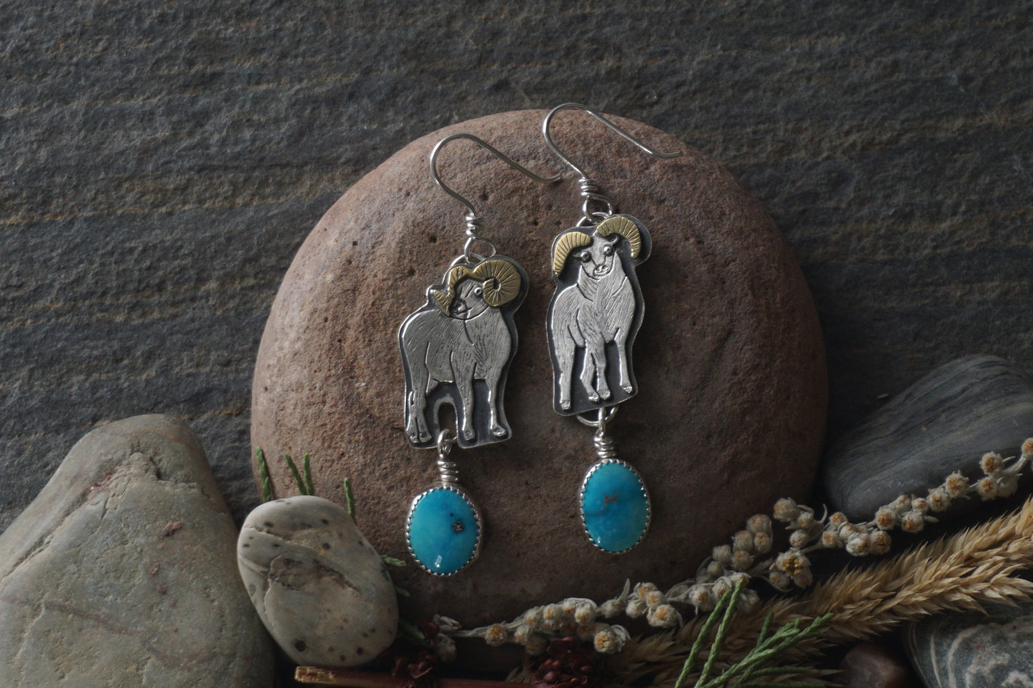 Big Horn Sheep Earrings