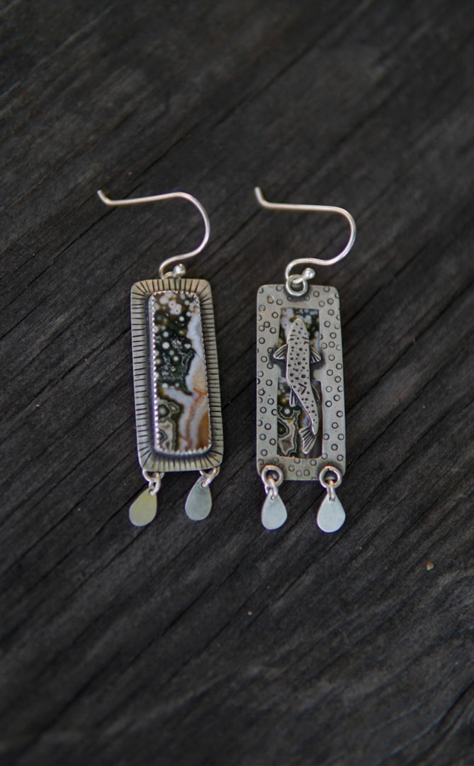 Against the Flow Earrings - Reversible