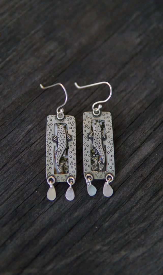 Against the Flow Earrings - Reversible
