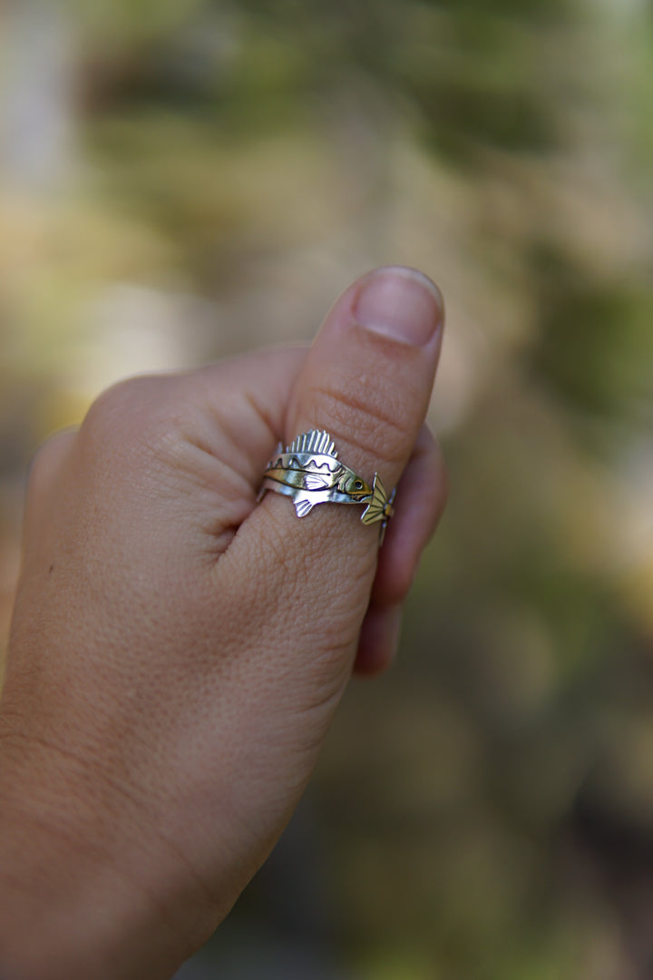 Double Walleye Ring - Size 10