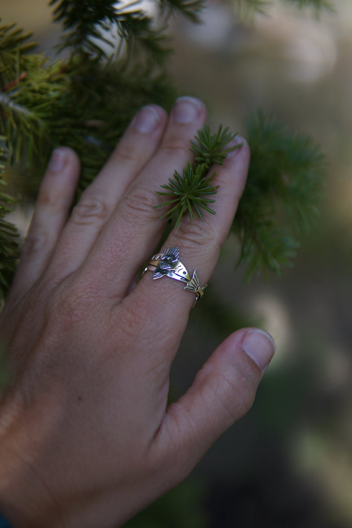 Double Walleye Ring - Size 10