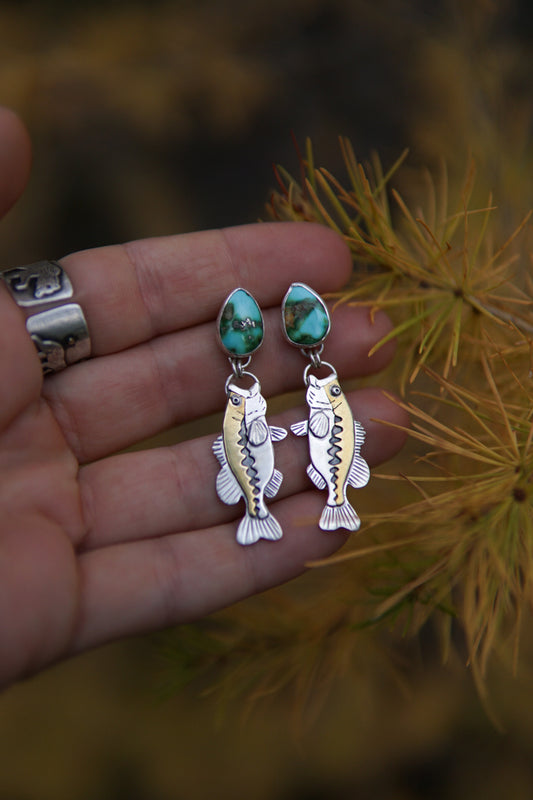 Large Mouth Bass Studs - Medium
