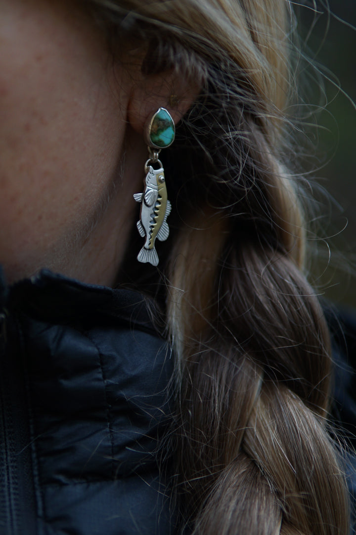 Large Mouth Bass Studs - Medium