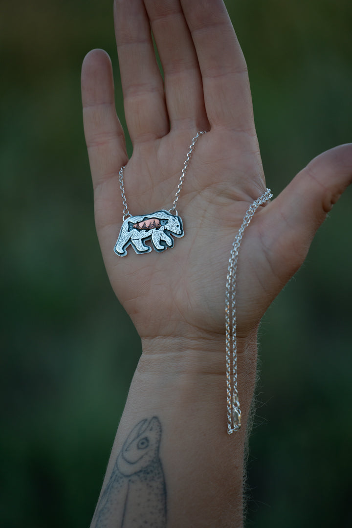 Grizzly Salmon Necklace
