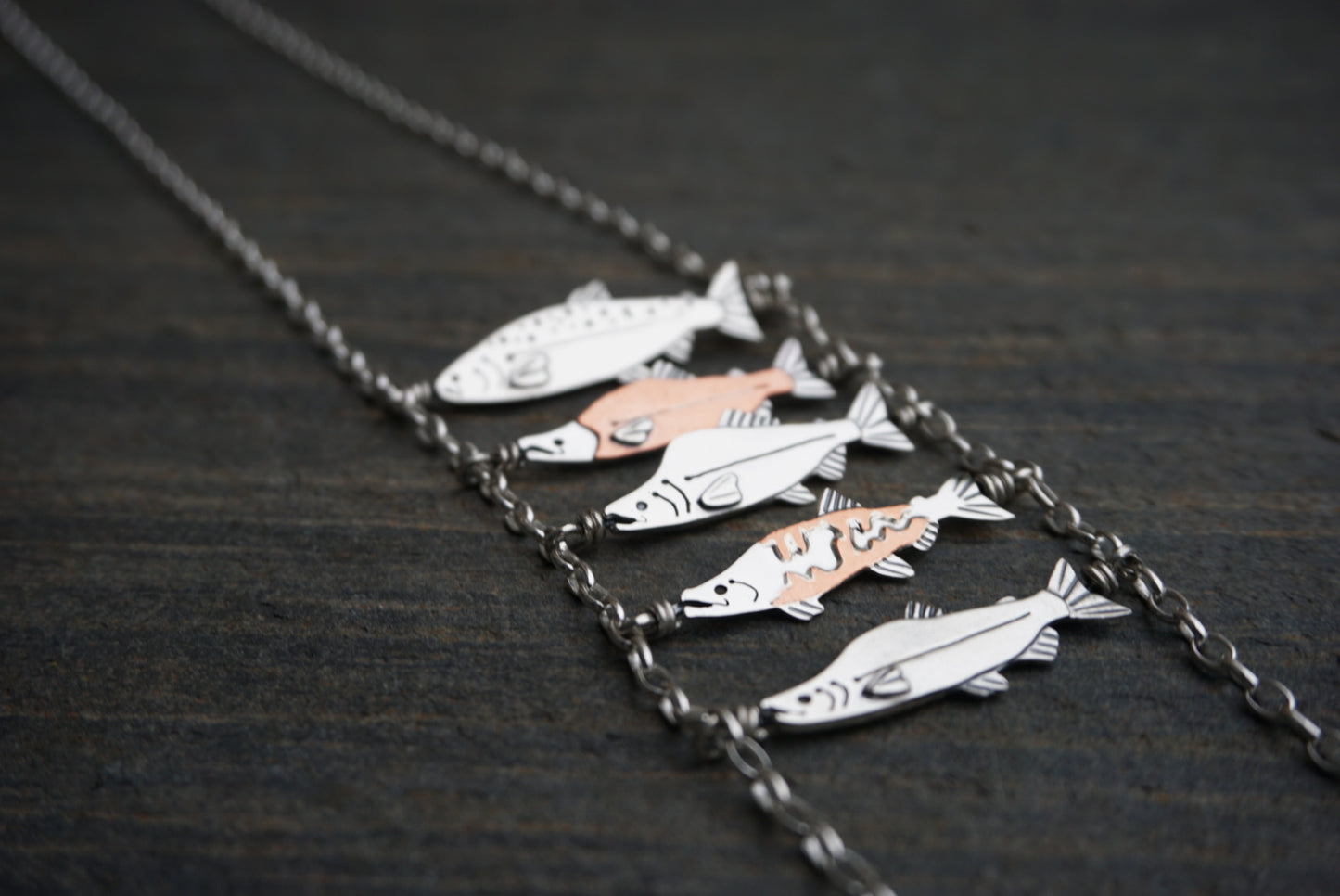 Salmon Queen - Fish Ladder Necklace — Made to Order!